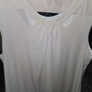 Elegant Cream Sleeveless Blouse